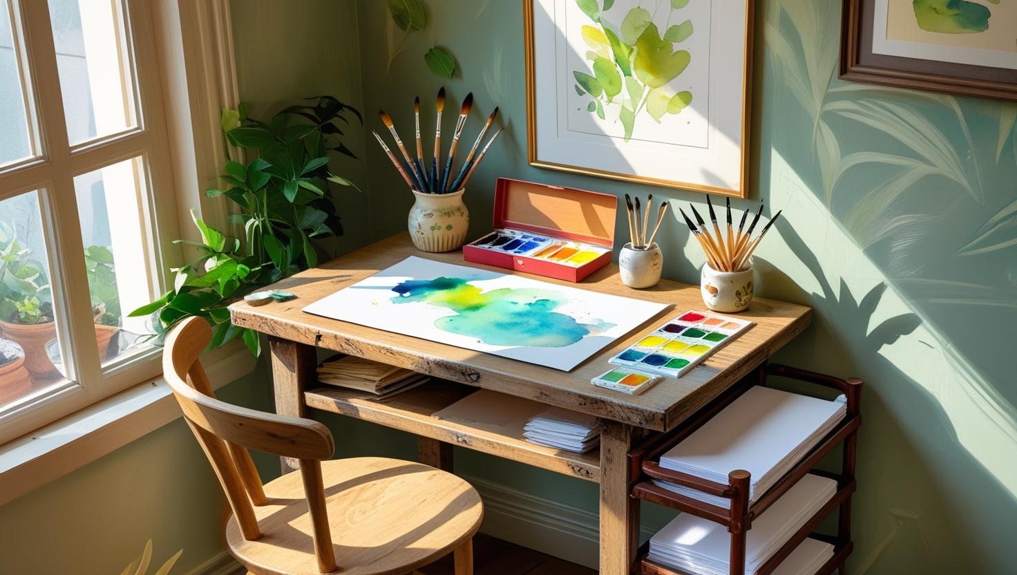 rincón de arte en casa